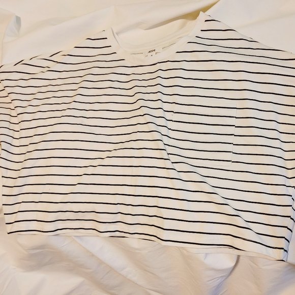 Ardene Tops - Striped Crop T-shirt